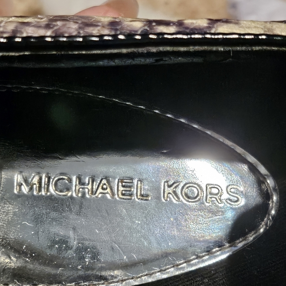 Micheal Kors Snakeskin Effect Slip On Sneakers Wmns Sz 6.5 - Picture 11 of 12